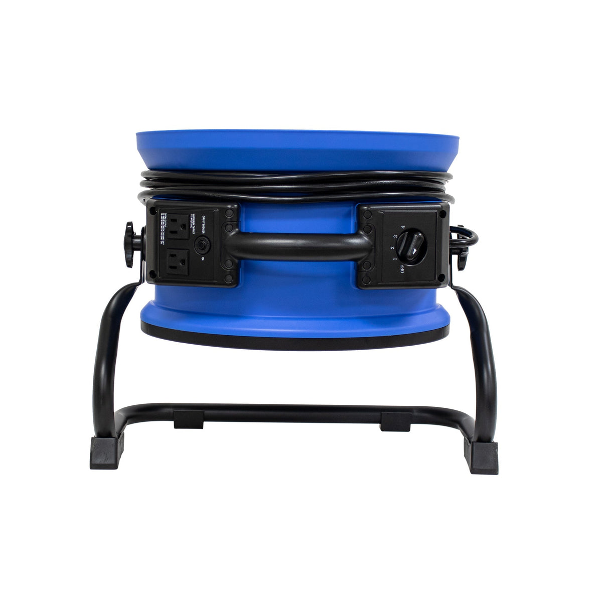 XPOWER P-39AR 1/4 HP 2100 CFM 4 Speed Industrial Axial Air Mover, Blower, Fan with Built-in Power Outlets - Blue