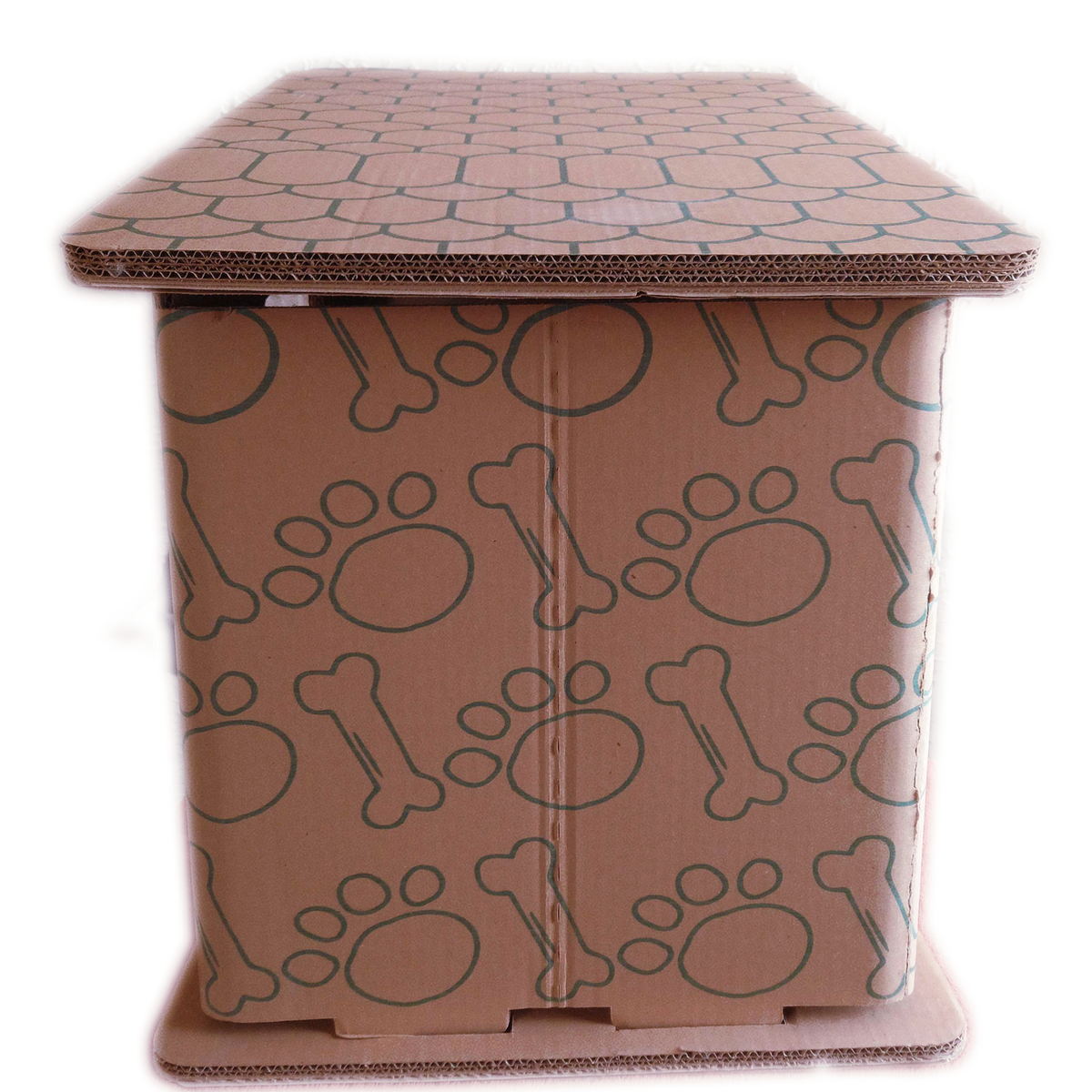 Modern Double-Layer Cardboard Cat House, Cozy Hideout Scratcher, PetPro Brand