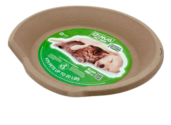 Molded Pulp Round Pet Bed, Minimalist Cat Dog Furniture Lounge