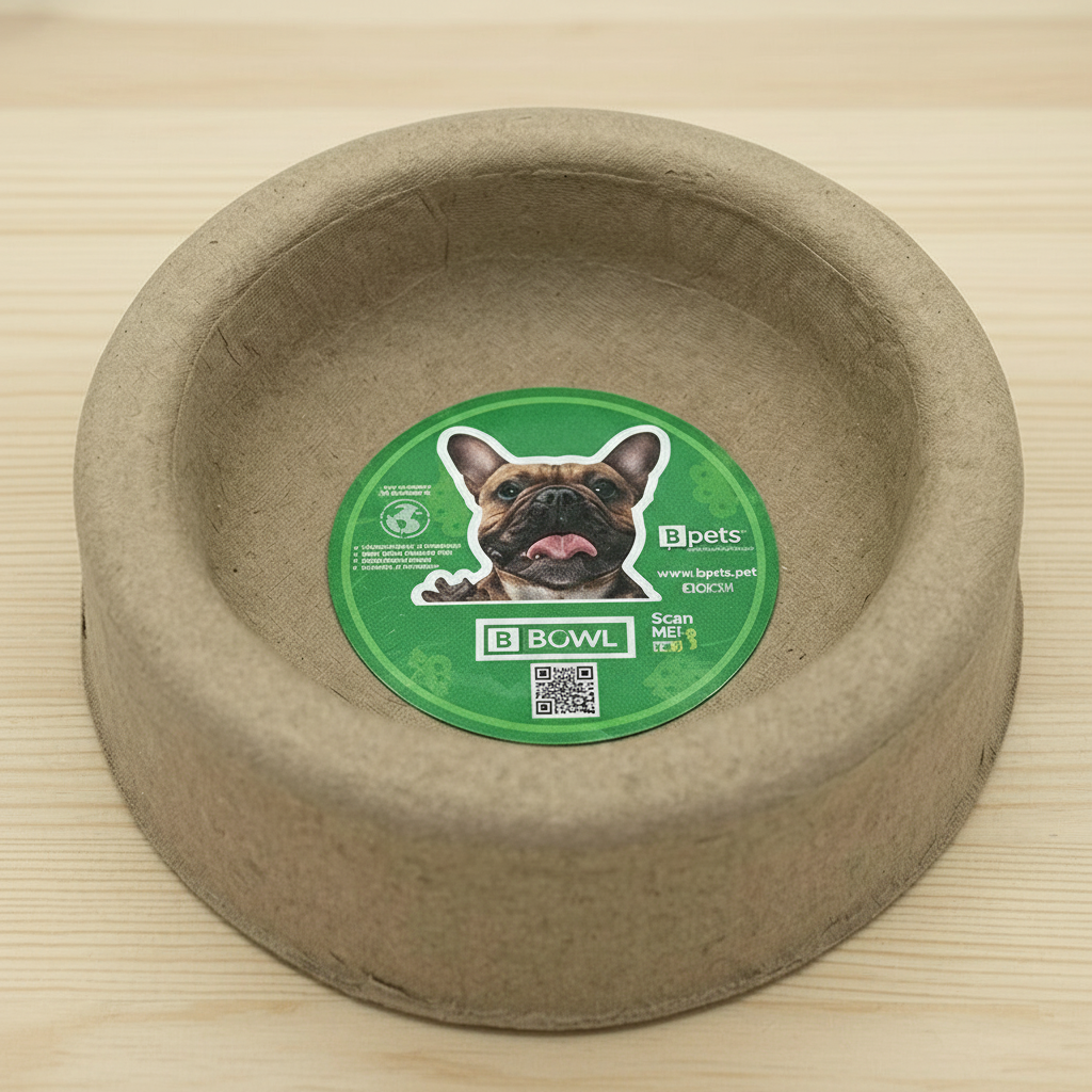 Molded Pulp Pet Feeding Bowls, (300) PIECES