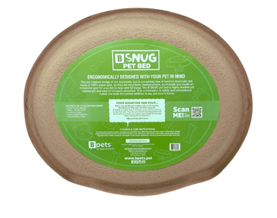 Molded Pulp Round Pet Bed, Minimalist Cat Dog Furniture Lounge