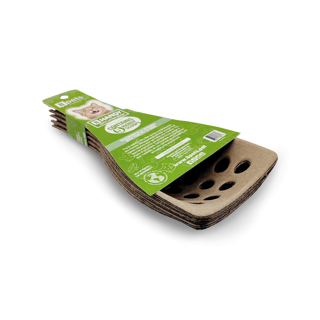 5 Pack Molded Pulp Cat Litter Scoops – Eco Friendly Kitty Sifter