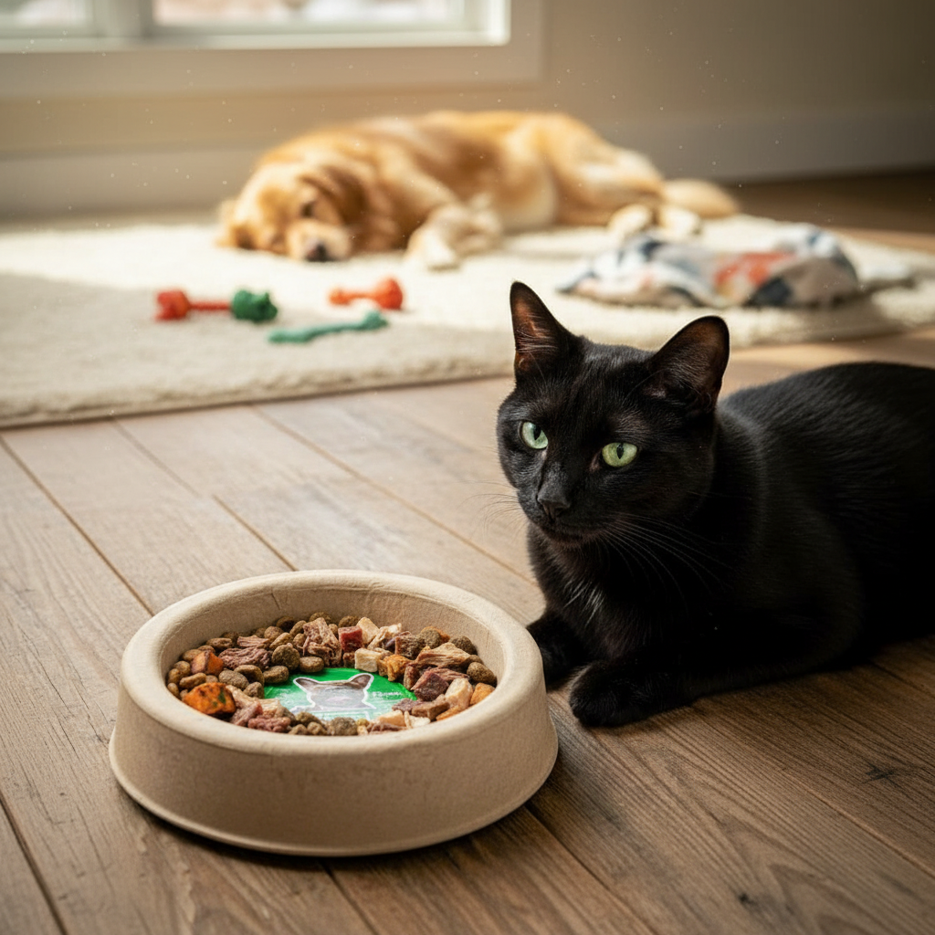 Disposable Molded Pulp Pet Feeding Bowls, 3 Pack, Leak Resistant Cat Dog Food Plate